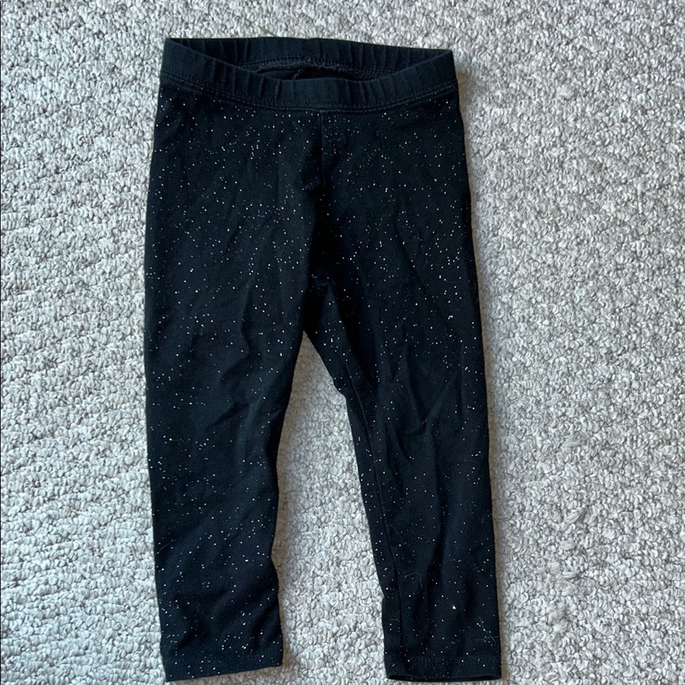Black Sparkle Kids Leggings